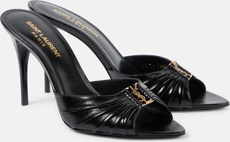 Saint Laurent Babylone 90 leather mules