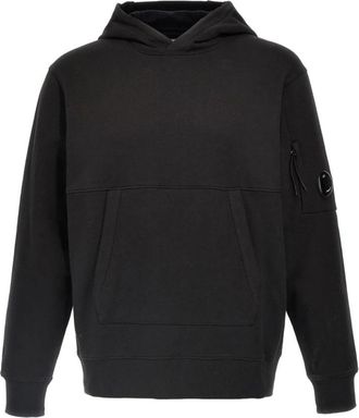 C.P. Company Diagonal Raised Fleece Sweatshirt - Heren - Hoodies - Zwart - L - Hoodies & sweatvesten