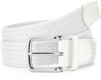 Lascana H&uuml;ftg&uuml;rtel LASCANA Flechtg&uuml;rtel, Damen, Gr. 105, weiss (wei&szlig;), Materialmix, Flechtoptik, unifarben, G&uuml;rtel H&uuml;ftg&uuml;rtel, elastischer G&uuml;rtel, Shaping-Eff