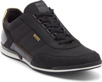 BOSS Saturn Low Top Sneaker in Black at Nordstrom Rack, Size 11Us / 10Uk