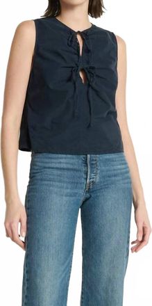 Nation Ltd Mimmi Keyhole Top In Navy Night Sky
