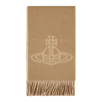 Vivienne Westwood Sciarpa Double Face Single Orb - - Accessories - unisex - Beige - ONE SIZE