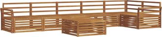 vidaXL Conjunto De Sof&aacute;s De Exterior 7 Uds. Natural Vidaxl