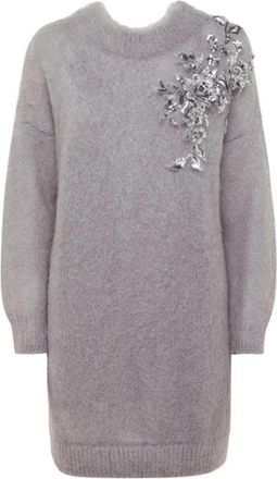 Blugirl Kleedjes - Dames - Lange truien - Grijs - M - Truien & Vesten