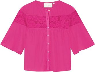 Fab By Fabienne Chapot Kristel Top - Dames - Blouses - Roze - L - Katoen - Overhemden