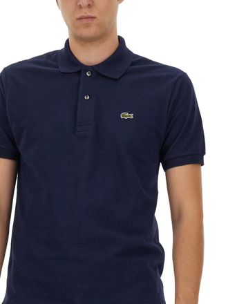 Lacoste Logo-Embroidered Cotton Polo Shirt - Blue