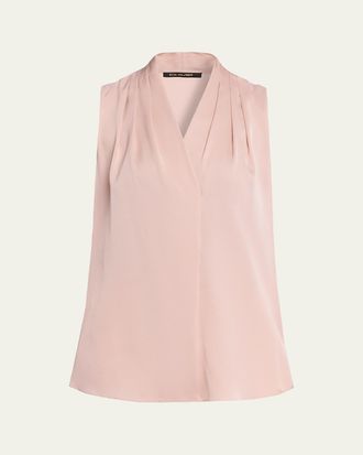 Kobi Halperin Mila Silk-Stretch Sleeveless Top