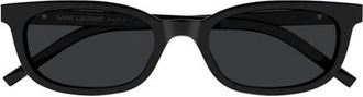 Saint Laurent SL M160 53mm Polarized Cat Eye Sunglasses in Black at Nordstrom