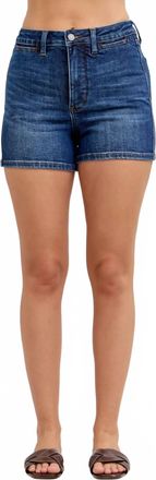 Judy Blue High Waist Tummy Control Slim Short In Blue