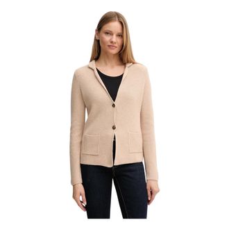 Benetton Cardigan met opgestikte zakken - Dames - Vesten - Beige - S - Wol - Truien & Vesten