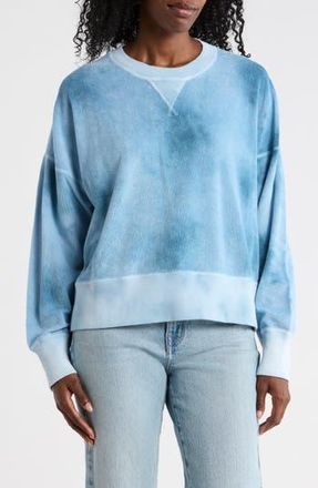 Faherty High Tide Tie Dye Pima Cotton Sweatshirt in Ocean Blue Tie Dye at Nordstrom Rack, Size Xx-Small
