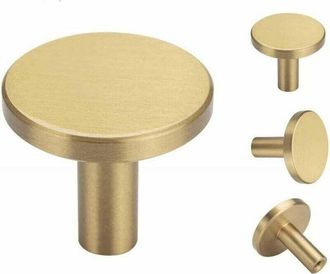 OEM Juego De 4 Ganchos De Pared De Lat&oacute;n Cepillado, 32 Mm X 35 Mm, Dorados, Para Toallas Y Abrigos, Ideales Para El Ba&ntilde;o. Perchero, Colgadores De Toallas 
