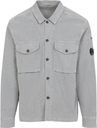 C.P. Company Grey Long Sleeves Corduroy Shirt
