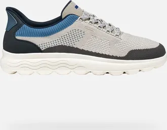 Geox Scarpe Spherica Plus Uomo Grigio Chiaro/blu Navy
