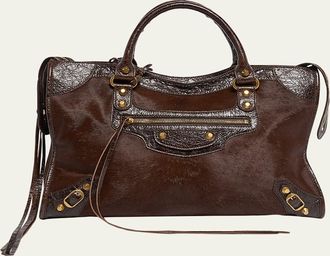 Balenciaga Le City Medium Calf Hair Tote Bag