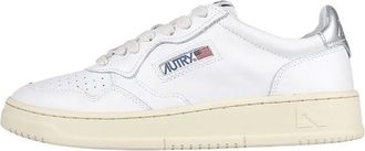 Autry (WMNS) Autry Medalist Leather Low White Silver AULW-LL05