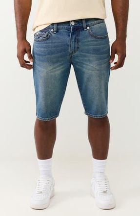 True Religion Ricky Big T Flap Pocket Denim Shorts in Medium Ocean Storm at Nordstrom Rack, Size 29