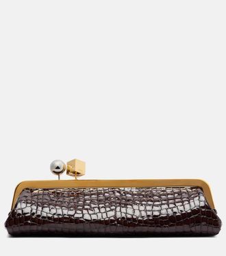Jacquemus Salon croc-effect leather shoulder bag