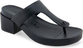 Aerosoles Clio T-Strap Sandal in Black Leather at Nordstrom Rack, Size 8.5