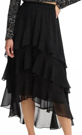 Allison New York Ella Midi Skirt In Black