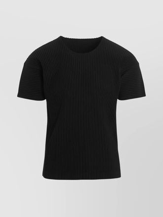 Homme Pliss&eacute; Issey Miyake pleated short-sleeve crew-neck t-shirt