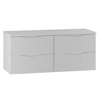 Petits Meubles Mueble bajo lavabo 120cm encimera paneles de melamina y mdf blanco