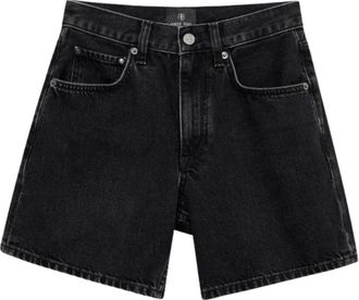 Anine Bing Delaney Short - Dames - Denim shorts - Zwart - W26 - Katoen - Korte Broeken