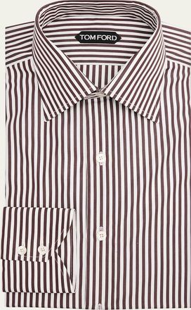 Tom Ford Mens Ladder Stripe Dress Shirt