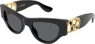 Valentino Cat Eye Zonnebril - Dames - Accessoires - Zwart - Maat: 55 MM