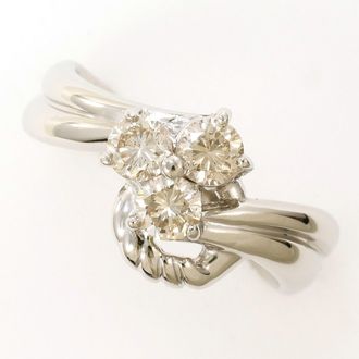C&A Brown Platinum Platinum 900 Band Ring (Pre-Owned)