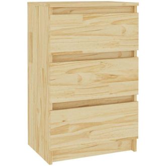 vidaXL Bedside Cabinet 40x29.5x64 cm Solid Pine Wood Vidaxl