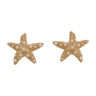 Self Portrait Sea Star Earrings - female - Self Portrait - Earrings - Yellow - ONE SIZE - Accessories