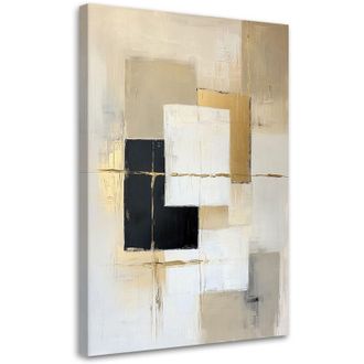 Artgeist Quadro su tela, Astratto Forme Geometria Beige - 70x100