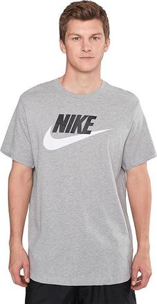 Nike Sportswear Icon Futura T-Shirts Mens T Shirt Dark Grey Heather/Black/White : SM, Cotton
