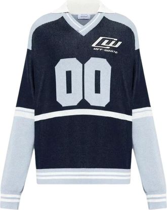 Off-white OWR 00 Sporty Knit Long-Sleeve Polo Black 44MHV008S26K001001