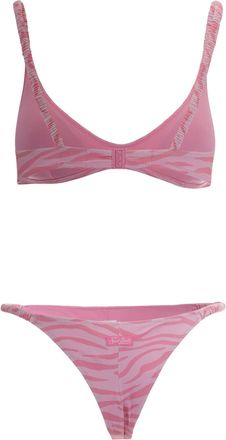 MC2 Saint Barth Womens Bikini Moana Zebra Print Pink Polyamide Elastane One-Pieces