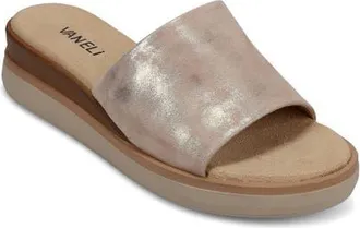 Vaneli Honna Platform Wedge Sandal in Champagne at Nordstrom, Size 7.5