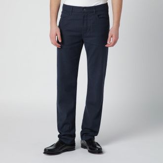 Loro Piana Quarona trousers in ocean blue