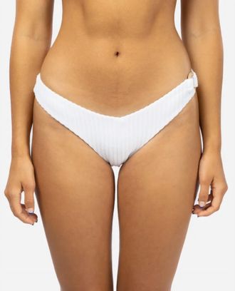 Rip Curl Rio Terry Skimpy Coverage Bikini Bottom In White