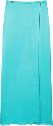 Twin-Set Gonna lunga con finitura satinata - Blu