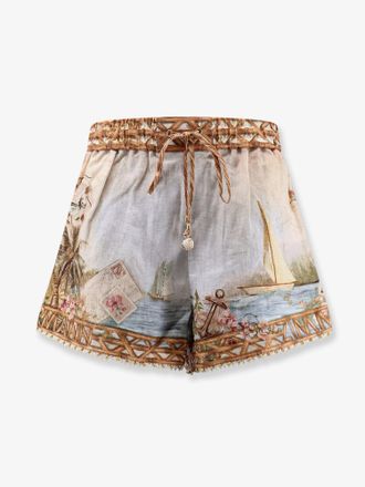 Zimmermann Shorts Mahon in lino multicolore - ZIMMERMANN - gender_Woman