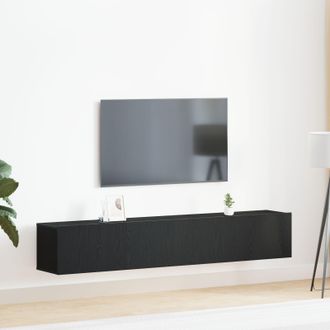 Berkfield Home 2 Piece TV Cabinet Set Black Engineered Wood