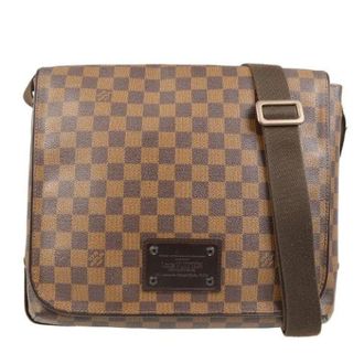 Louis Vuitton Vintage, unisex, Bruin, ONE Size, Leer, Pre-owned Vintage Canvas Cross Body Bag
