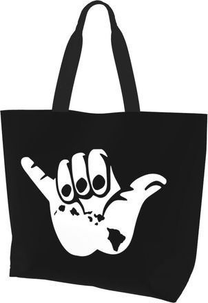 AOOEDM Shaka Hang Ladies Canvas Tote Reusable Shopping Bag