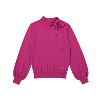 Carolina Herrera Jersey - Dames - Ronde hals truien - Roze - M - Katoen - Truien & Vesten