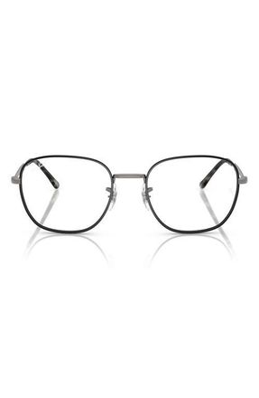 Ray-Ban 53mm Square Optical Glasses in Gunmetal at Nordstrom