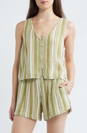Rip Curl Premium Surf Stripe Camisole in Olive at Nordstrom, Size Xx-Small
