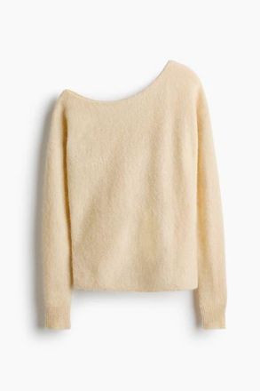 H&M Alpaca-blend One-shoulder Jumper in Light Yellow at Nordstrom, Size X-Small