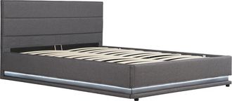 Habitat et Jardin Habitat Et Jardin - Cama Con Led anastasia- 160 X 200 Cm - Gris Oscuro