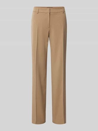 Christian Berg Wide Leg Stoffhose mit B&uuml;gelfalten in Taupe, Gr&ouml;&szlig;e 48